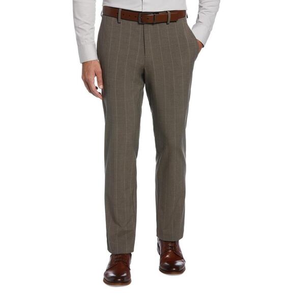 Perry Ellis Men's Modern-Fit Stretch Dress Pants Blue Tan Windowpane 33x30 NWT - Picture 5 of 5